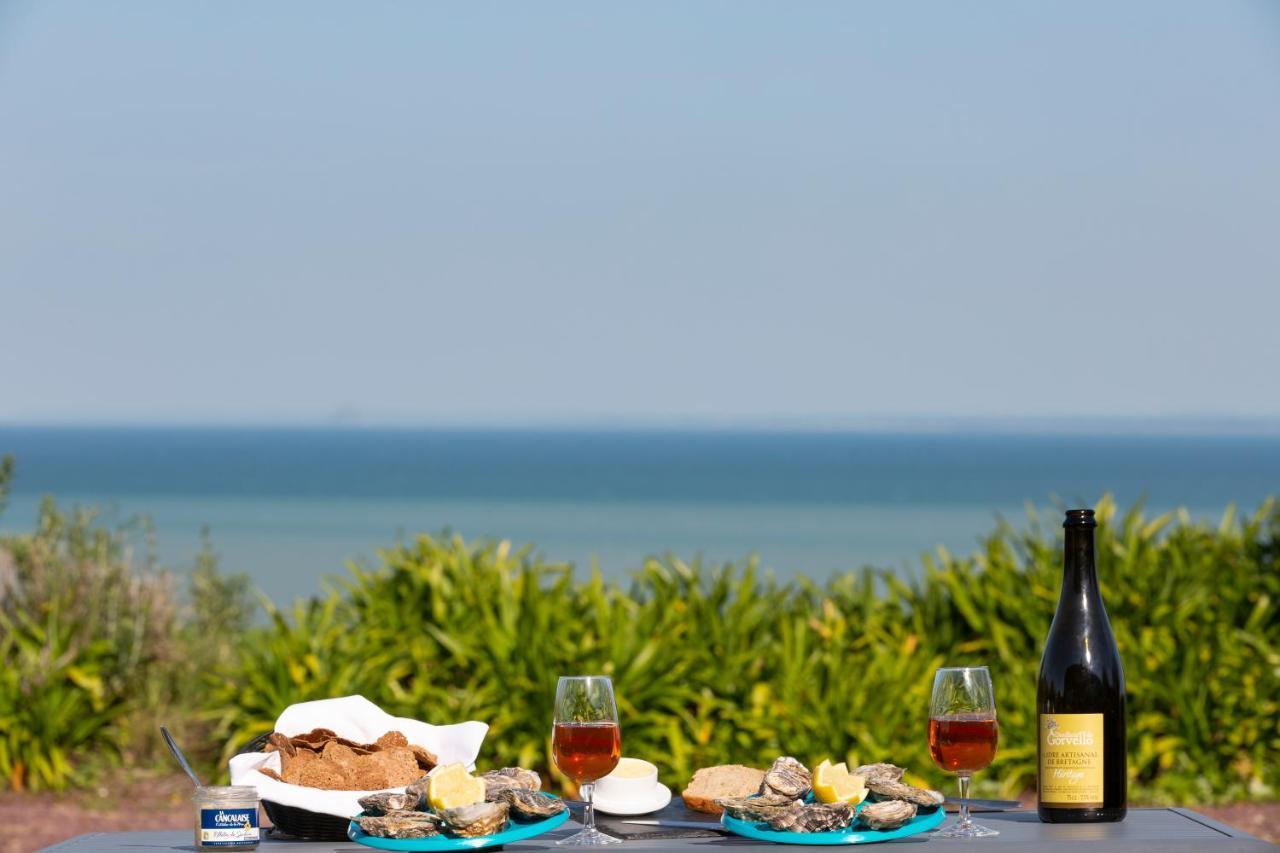 La Metairie-Du-Vauhariot - Vue Mer Et Mont Saint Michel - Piscine Chauffee - Acces Gr34 Cancale Kültér fotó
